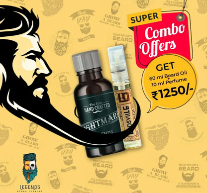 60ml BEARD SERUM + 1 PERFUME (10ml) COMBO